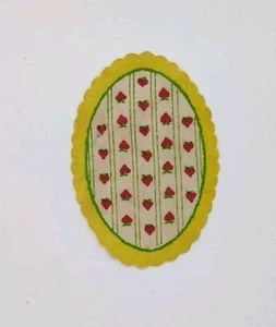 Strawberry Shortcake Beere Happy Home Oval Gestreift Erdbeere Teppich 3,75" x 2,5" - Bild 1 von 6