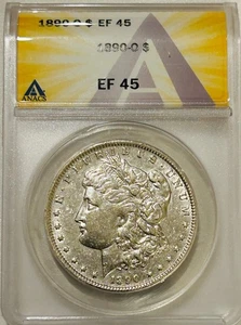 1890 O Morgan Silver Dollar ANACS XF45 Tougher Date Morgan - Picture 1 of 8