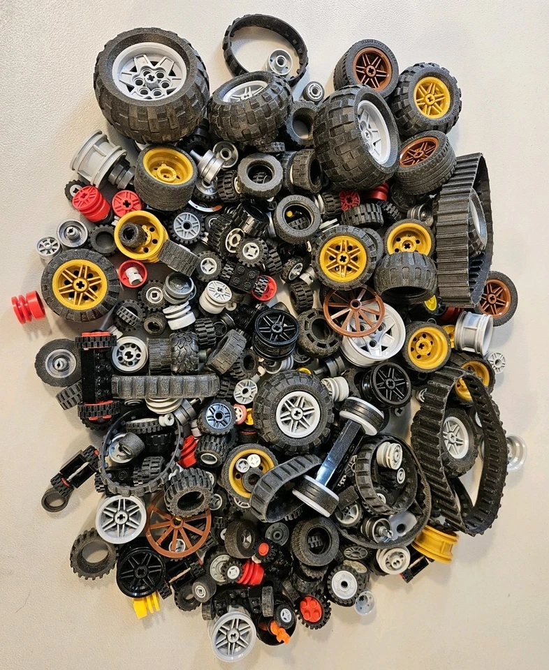 Lote de repuesto 350 piezas de eje de neumático de rueda LEGO surtido de 2,4 lb construcción personalizada Foto 1 de 4