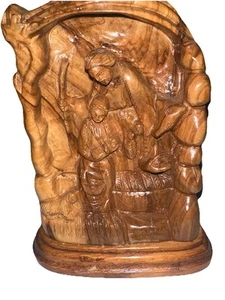 Zacharia Brothers Factory Olive Wood Bethlehem  Rare 7” X 5” - Picture 1 of 14