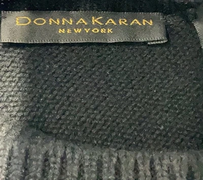 $2000 L DONNA KARAN Etiqueta Negra Gruesa Elastizada Cachemira Suéter Vestido Túnica Foto 1 de 4
