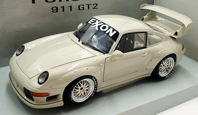 UT 1/18 Scale Diecast UTREW04 - Porsche 911 GT2 - Light Beige - Image 1 of 4