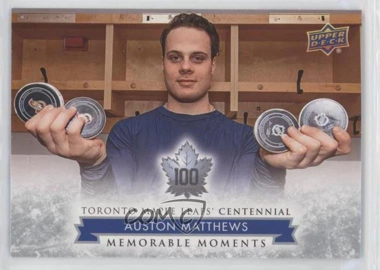 2017 Upper Deck Toronto Maple Leafs Centennial Memorable Moments Auston Matthews - Image 1 of 2