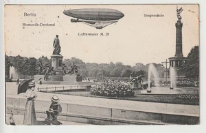 AK  Berlin ,  mit Luftkreuzer M. III   Luftschiff   1914 - Bild 1 von 2