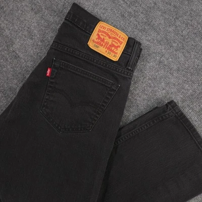 Levis Jeans 569 Mens *32X28* Black Loose Straight Stretch Dark Wash Denim - Image 1 of 4