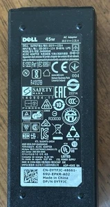 Genuine DELL DA45NM140 45w 19.5v AC Adapter Laptop 9 ft - Imagen 1 de 7