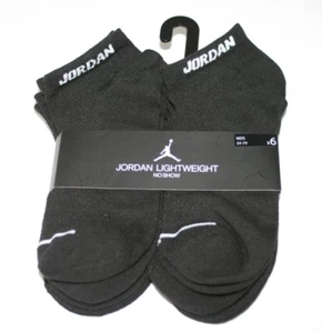 Jordan Lightweight No Show Black Socks For Kids Youth (X6) | Size: 5Y-7Y XS NWT - Picture 1 of 4