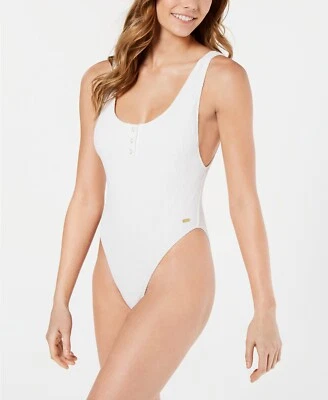 Traje de baño descarado de una pieza Roxy L68523 para jóvenes blanco con memoria solar talla grande Foto 1 de 2