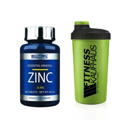 (277,75 EUR/kg) Scitec Nutrition Essentials Zinc 100 Tabletten 25mg Zink + Shake