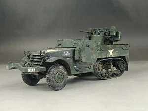 Carrozza motore pistola multipla 1/35 costruita seconda guerra mondiale U.S M16 MGMC tritacarne mezzo binario - Foto 1 di 14