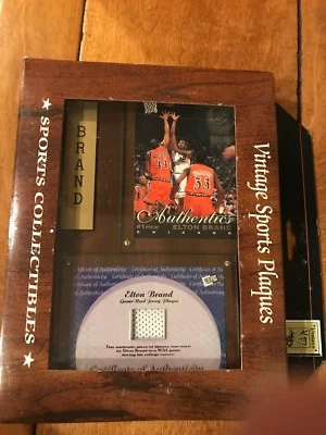 Vintage Sports Plaques ELTON BRAND Collectible Game Used Jersey Plaque  6"x8" - Image 1 of 4