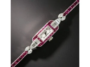 Sterling Silver Wonen Wristwatch 925 Sterling Silver Pink & White CZ Jewelry - Picture 1 of 4