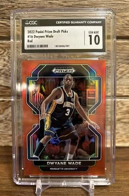 2022-23 Panini Prizm Draft Picks #16 Dwyane Wade CGC 10 Gem Mint Red Prizm /299 Foto 1 de 3
