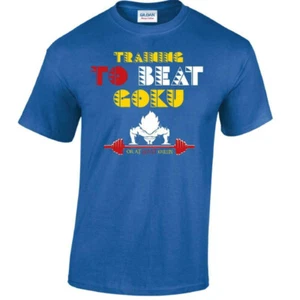 Camiseta Training To Beat Goku Least Krillin Hombre Mujer Dragón Vegeta Gimnasio Músculo - Imagen 1 de 15