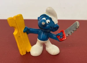  1979 ☆ Smurfs ☆  Carpenter - Vintage Figurine - Imagen 1 de 5