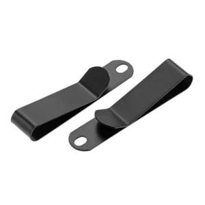 2pcs Flat Bottom Spring Buckle Sheath Clip 67*15mm Black for Wallet Purse Pouch - Picture 1 of 12