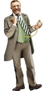 Tarjeta de felicitación y pegatinas del presidente Teddy Roosevelt - Imagen 1 de 2