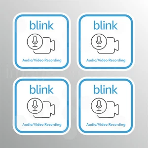 Blink Security Doorbell Sticker Window 24/7 Audio Video Recording Warning x4 - Picture 1 of 2