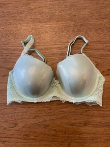 Victoria's Secret Misty Jade Foil 38D Dream Angels Lightly Lined Demi Bra VS - Picture 1 of 2