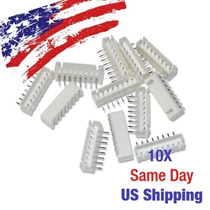 JST XH2.54mm 8 Pin Right Angle Wire Cable Connector Header Male PCB 10PCS USA! - Picture 1 of 2