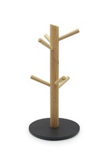 Vangogh Wooden Slate 6 Cup Mug Tree Stand Rack Kitchen Counter Holder Organiser