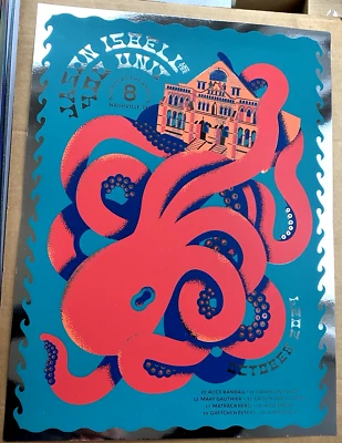 PÓSTER OFICIAL DE LÁMINA DE ESPEJO JASON ISBELL Ryman Nashville TN 8 NOCHES OCT 2024 Foto 1 de 4