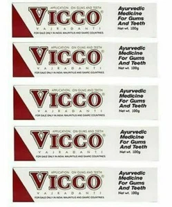 6 Stück x Vicco Vajradanti Zahnpaste 100g 100% vegerisch, kostenloser Versand - Bild 1 von 2