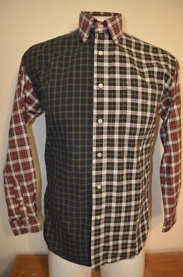 Tommy Hilfiger Colorblock Рождество клетку хип-хоп праздник фермер M рубашка винтажный 90-х - Изображение 1 из 4