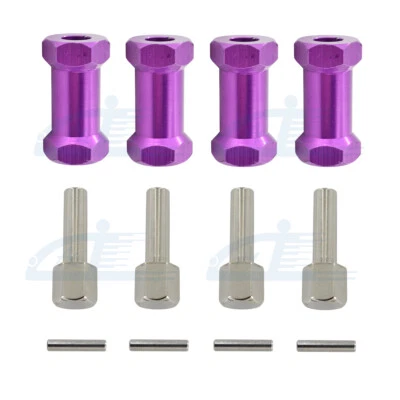 Adaptador de buje hexagonal de rueda de 12 mm 4 piezas extensión de 25 mm para oruga RC de 1/10 Scx10 D90 Foto 1 de 4