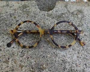Alexander Matte Tokyo Tortoise 43mm Iconic Round Eyeglasses - Picture 1 of 8