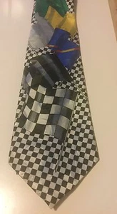APC CAR RACE FLAG NECK TIE CHECKERED FLAG - Picture 1 of 4