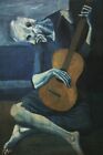 The old blind guitarist-Pablo Picasso Oil Painting Hand Painted Repro On Canvas