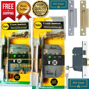 Yale 5 Hebel 2,5""/3"" Hochsicherheit Mortice Sashlock Messing/Chrom PM550/64-78 - Bild 1 von 20