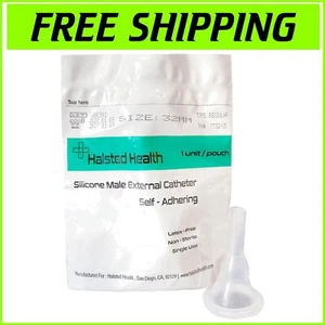 Self-Adhesive Silicone Male External Catheter 29mm - Kink Resistant Comfort - Picture 1 of 8