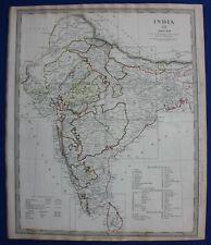 INDIA 12 original antique maps, SRI LANKA, BENGAL & MADRAS PRESIDENCY, SDUK 1844