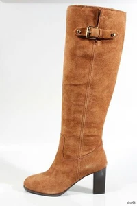 BOTAS ALTAS MICHAEL KORS equipaje marrón gamuza 5.5 hebilla dorada - Imagen 1 de 4