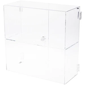 Plymor Clear Acrylic Rectangle Locking Case, 1 Shelf, 16.5" H x 16.25" W x 7" D - Picture 1 of 1