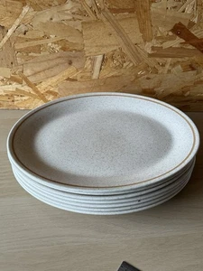Churchill Hotelware 7 X Super Vitrified Oval Plates White & Brown Speckled - Picture 1 of 9