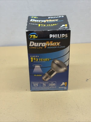 Lámpara de inundación interior Philips Duramax R20 75W 120V bombilla 570 lúmenes 2500 horas Foto 1 de 4