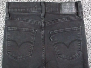 Levis 724 High Rise Straight Jeans Womens 26 Black Stretch Denim 24x30 - Picture 1 of 12