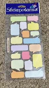RETIRED STICKO PATTERNED QUOTE BUBBLE STICKERS - Picture 1 of 1