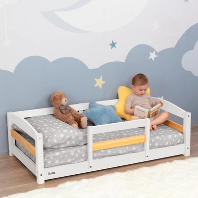 Ocodile Toddler Floor Bed Rails Montessori Crib Size White #R050 Foto 1 de 4