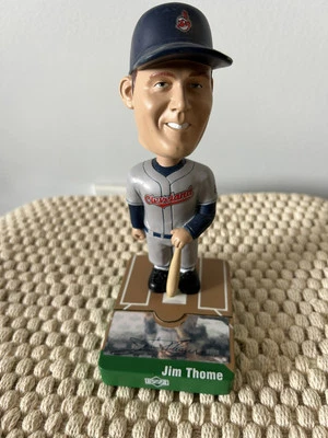 RARO HOF JIM THOME INDIOS DE CLEVELAND 2002 CUBIERTA SUPERIOR CABEZA BOBBLE AUTOGRAFIADO Foto 1 de 4