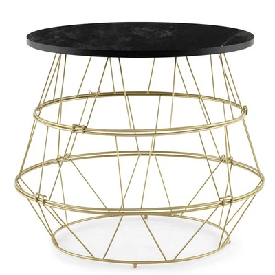 Round Side End Coffee Sofa Table Nightstand with Storage Space Removeable Top - Image 1 of 4