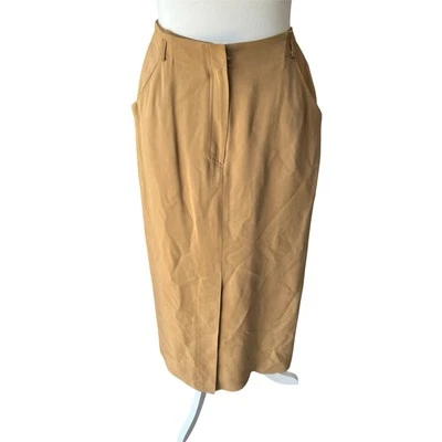 Maxi Falda Jones New York 100% Seda Mujer Talla 10 Línea A Larga Abertura Forrada Bolsillo Foto 1 de 4