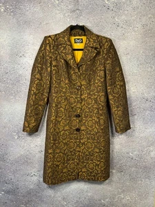 Vintage Dolce Gabbana Retro Paisley Print Woman Coat 28/42 Size - Picture 1 of 23