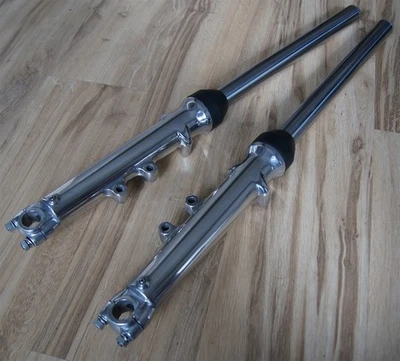 1972-75 kawasaki h2 h1 garfos dianteiros restaurados suspensão garfo 72 73 74 75 tubo h2a - Imagem 1 de 4