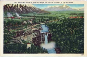 Postal publicada Snoqualmie Falls to Snoqualmie Pass EE. UU. 10 Washington C-121 - Imagen 1 de 2