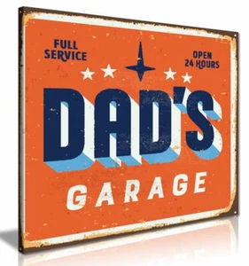 Dad'S Garage Man Cave Canvas Wall Art Picture Print - Picture 1 of 5