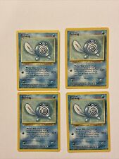 4 Pokemon Base Set Unlimited Poliwag 59/102 Pokemon Cards